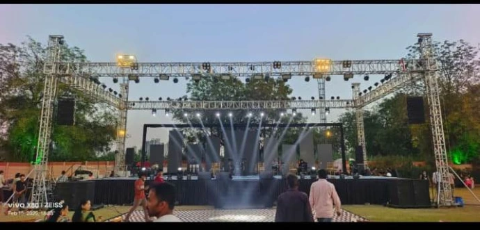 Stage setup for corporate event in Ahmedabad by Event 1O1