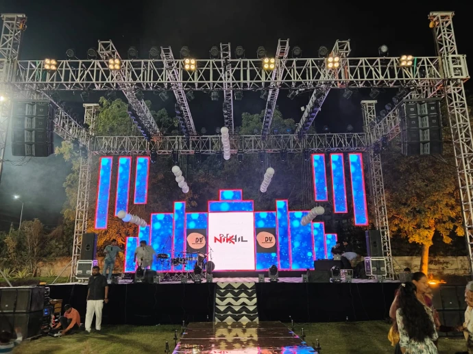 Stage setup for corporate event in Ahmedabad by Event 1O1