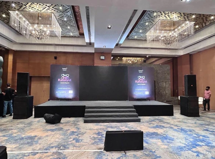 Corporate event setup and stage production in Ahmedabad by Event 1O1