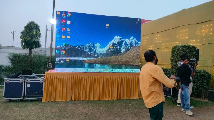 LED wall setup for corporate event in Ahmedabad by Event 1O1