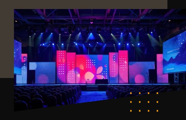 Corporate event management in Ahmedabad — LED stage setup and production by Event 1O1