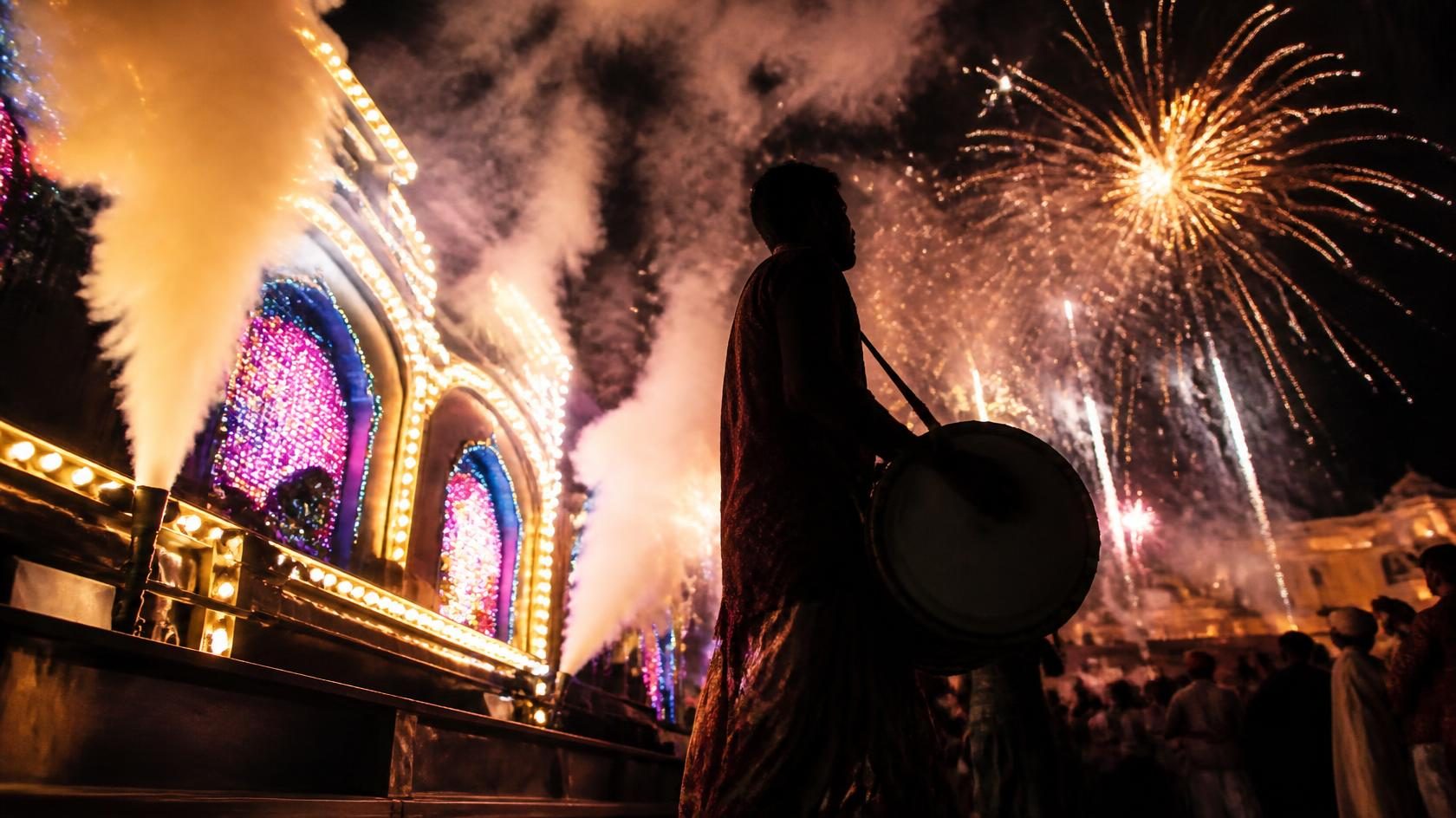 Fireworks and dhol production for Baraat on Wheel Ahmedabad